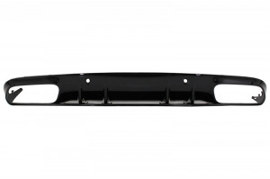 Difuzor Bara Spate si Ornamente Bara Spate Flapsuri compatibil cu Mercedes C-Class C205 A205 Coupe Cabriolet 2014-2019 Facelift C63S Design Negru - Img 5