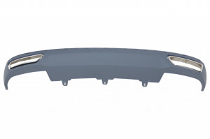 Difuzor Bara Spate si Ornamente Evacuare compatibil cu AUDI A6 4G 2010-2014 Facelift W12 Design - Img 2