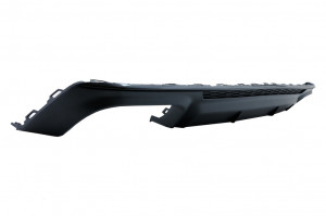 Difuzor Bara Spate si Ornamente Evacuare compatibil cu Audi A6 C8 4K Avant Sedan (2018-up) S6 Design Negru Mat - Img 3