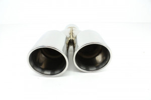Difuzor de aer cu evacuare dubla compatibil cu BMW F10 Seria 5 2011-2017 M-Performance Design cu Ornamente de evacuare M-Power Crom - Img 8