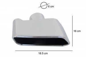 Difuzor de aer cu Evacuare Dubla si Ornamente compatibil cu BMW F10 F11 Seria 5 2011-2017 M-Performance 550i Design - Img 8