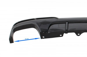 Difuzor de aer cu evacuare dubla si Tobe Ornamente compatibil cu BMW F10 F11 Seria 5 2011-2017 M-Performance Design Negru Lucios - Img 2