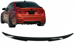 Eleron Portbagaj compatibil cu BMW Seria 3 F30 F80 M3 Sedan 2011-2019 Negru Lucios - Img 2