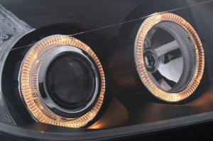 Faruri Angel Eyes compatibil cu Opel Vectra C Signum Facelift 2005-2008 Negru - Img 3