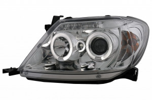 Faruri Angel Eyes compatibil cu Toyota Hilux 2005-2011 Crom - Img 2