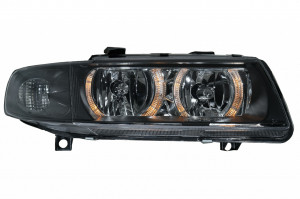 Faruri Angel Eyes compatibile cu Seat Leon 1999-2004, Toledo 1999-2004 Negru - Img 2