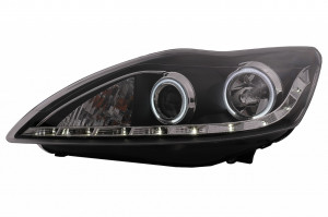 Faruri CCFL LED DRL Angel Eyes compatibil cu Ford Focus II Facelift 2008-2010 Negru - Img 2