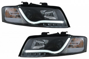 Faruri compatibil cu Audi A4 8E 2000-2004 Lumini de Zi LED DRL Negru
