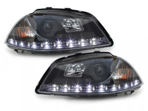 Faruri DAYLINE compatibil cu Seat Ibiza 6L 2002-2008 Negru