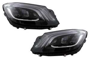 Faruri Full LED compatibil cu Mercedes S-Class W222 2013-2017 Negru
