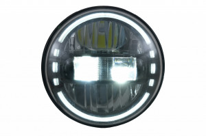 Faruri Full LED CREE Dublu Proiector compatibil cu Jeep Wrangler JK TJ LJ 2007-2014, 2018-> - Img 2