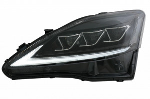 Faruri Full LED Semnal Dinamic compatibil cu LEXUS XE20 2006-2013 Negru - Img 2