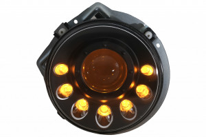 Faruri LED compatibil cu Mercedes G-Class W463 1989-2012 Negru Semnal Dinamic Secvential - Img 2