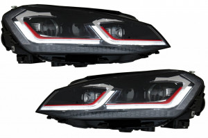 Faruri LED compatibil cu VW Golf 7 VII 2012-2017 Facelift G7.5 GTI Look cu Semnal Dinamic - Img 3