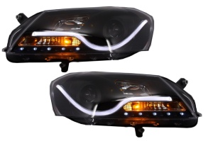 Faruri LED DRL compatibil cu VW Passat B7 2010-2014 Negru - Img 4