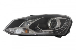 Faruri LED DRL Lumini de zi Optic Dayline compatibil cu VW Polo 6R 2009-2017 Negre - Img 2