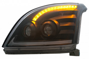 Faruri TUBE LIGHT LED compatibil cu TOYOTA Land Cruiser FJ120 2003-2009 Negru cu Semnal Dinamic LHD - Img 4