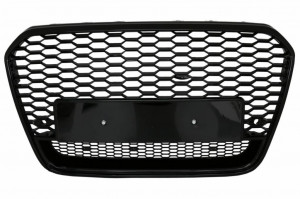 Grila Bara Fata compatibil cu Audi A6 C7 4G Pre-Facelift 2011-2014 RS6 Design Negru Lucios