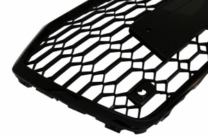 Grila Bara Fata compatibil cu Audi A6 C8 4K 2018-> RS6 Design Negru Lucios - Img 3