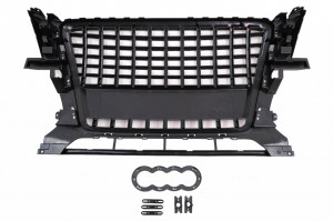 Grila Bara Fata compatibil cu Audi Q5 8R 2008-2011 Negru Mat - Img 4