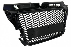 Grila Centrala compatibil cu AUDI A3 8P Facelift 2007-2012 RS Design Negru Lucios - Img 2