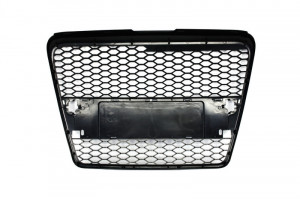 Grila Centrala compatibil cu AUDI A6 4F C6 2004-2007 RS Design Negru Mat - Img 4
