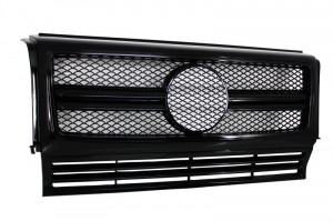 Grila Centrala compatibil cu MERCEDES Benz W463 G-Class 1990-2012 2012 G65 G63 Design Piano Black Edition - Img 2