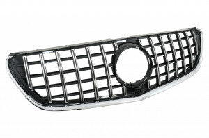 Grila Centrala compatibil cu Mercedes V-Class W447 2014-2019 GTR Panamericana Design Negru Crom - Img 2