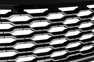Grila Centrala compatibila cu Range Rover Vogue L405 2013-2017 Autobiography Design conversie la 2018 Look Negru Crom - Img 4