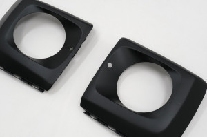 Grila Centrala si Carcasa faruri compatibil cu Mercedes G-Class W463 W463A & G63 AMG 2018-> GT-R Panamericana Design Negru Lucios - Img 4