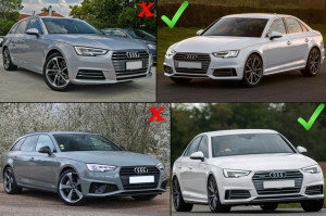Grile Laterale compatibil cu Audi A4 B9 Sedan Avant 2016-2018 S-Line Silver Edition - Img 6