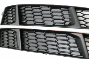 Grile Laterale compatibil cu Audi A6 C7 4G S Line Facelift 2015-2018 Negru & Crom - Img 4