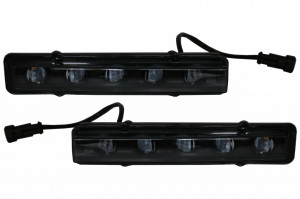 Lumini de zi dedicate LED DRL Mercedes G-class W463 1989-2012 G65 Design Negru