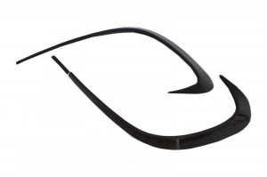 Ornamente bara fata flapsuri compatibil cu Mercedes CLA W117 C117 X117 2016-2018 CLA45 Desing Negru Lucios - Img 3