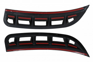 Ornamente bara fata flapsuri compatibil cu Mercedes GLE W167 SUV GLE Coupe C167 Sport Line 2019-> Negru Lucios - Img 4