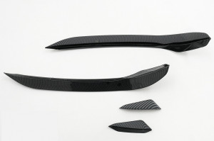 Ornamente bara fata flapsuri compatibil cu VW Golf 7.5 GTI 5G Hatchback 2017-2020 Carbon Look - Img 5
