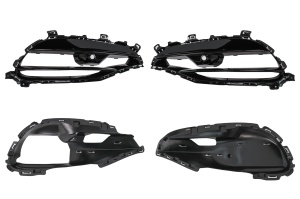 Ornamente Grile Laterale compatibil cu Mercedes Clasa A W176 2012-2018 Facelift A45 Design Negru Lucios - Img 2