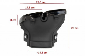 Ornamente tobe compatibil cu Mercedes Clasa E W213 2016-> E63 Design GLC SUV X253 GLC Coupe C253 (2015-2017) Negru - Img 4