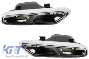Ornamente tobe compatibil cu sistemul de evacuare Mercedes Benz S-Class W222 E-Class W212 S212 Facelift CLS W218 SL-Class R231 E63 S65 SL65 A-Design - Img 2