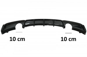 Prelungire Bara Fata si Difuzor Bara Spate cu Evacuare Dubla compatibil cu BMW Seria 3 F30 F31 2011-up M-Performance Design Carbon - Img 5