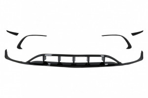 Prelungiri Bara Fata compatibil cu Mercedes A-Class W176 Facelift AMG Line (2015-2018) A45 Design Negru Lucios