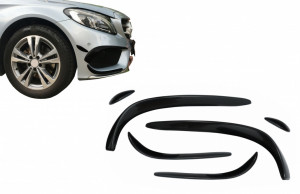 Prelungiri Bara Fata compatibil cu Mercedes C-Class W205 (2015-2018) C43 Design Negru Lucios - Img 2