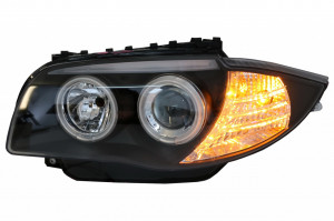 Set faruri CCFL Angel Eyes compatibil cu BMW 1 Series E87/E81/E82/E88 2004-2011 Negru - Img 4