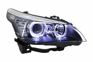 Set faruri LED Dayline Angel Eyes compatibil cu BMW Seria 5 E60 E61 2003-2007 LCI Design - Img 4