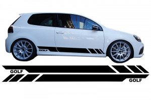 Stickere Laterale Negru compatibil cu VW Golf 5 2003-2008