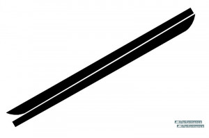 Stickere Laterale Negru Mat compatibil cu BMW Seria 5 F10 F11 2011-> M-Performance Design - Img 2
