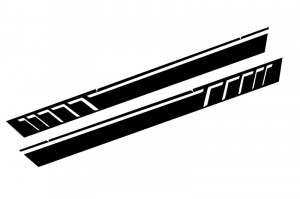 Stickere Laterale Negru Mat compatibil cu MERCEDES G-Class W463 W463 1989-2017 - Img 2