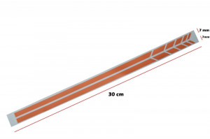 Stickere Oglinzi Laterale Portocaliu Mat compatibil cu MERCEDES W212 Clasa E - Img 2