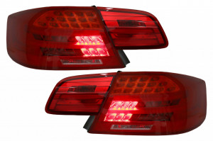Stopuri cu Bara LED compatibil cu BMW Seria 3 E92 Coupe Pre Facelift 2006-2010 Rosu Clar - Img 4