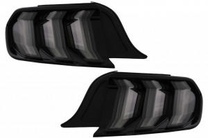 Stopuri Full LED compatibil cu Ford Mustang VI S550 2015-2019 Fumuriu cu Semnal Dinamic Secvential